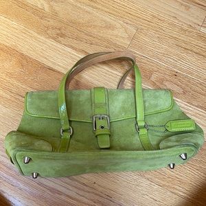 Green Suede Coach Purse